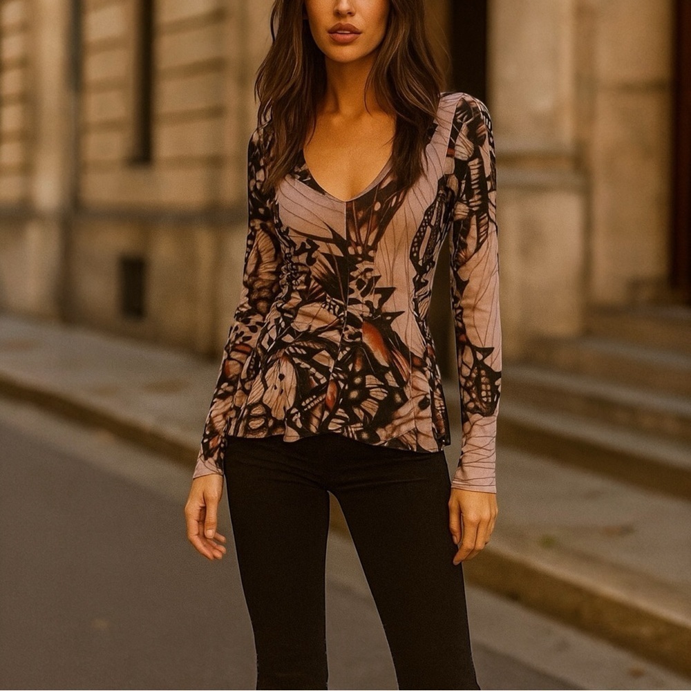 JEAN PAUL GAULTIER‎ Soleil Vintage Y2K Butterfly Top
